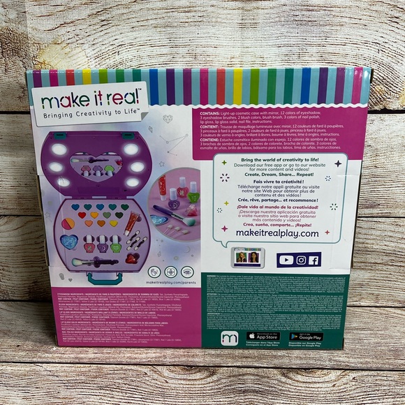 Kids Light Up Cosmetic Studio by Make It Real 8+ New - Picture 6 of 8